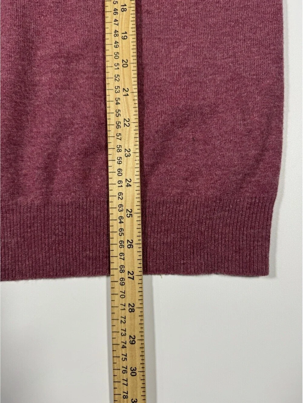 Vintage Banana Republic Lambswool Cashmere V-Neck Sweater Burgundy Elbow Patch L